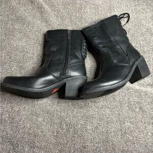 Harley-Davidson Black Heeled Boots Size 7 Leather